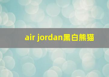 air jordan黑白熊猫